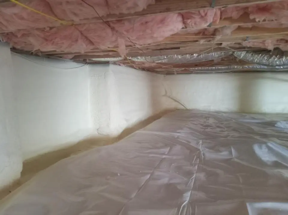 Crawl space encapsulation with closed-cell spray foam for Attic Insulation in Salida